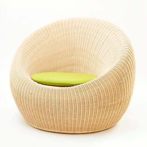 rattan armless chair